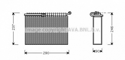 AVA QUALITY COOLING alv022 -  Испаритель, кондиционер